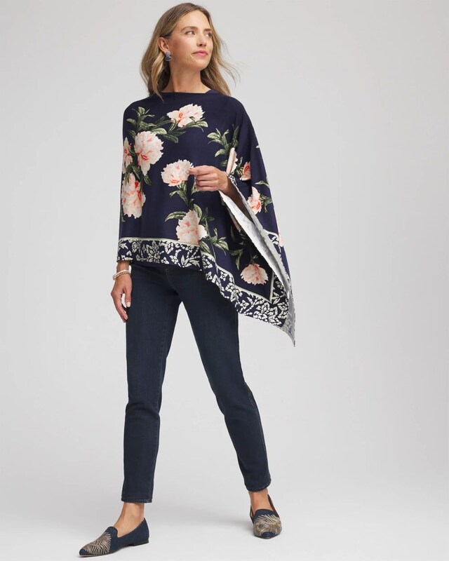 Asymmetrical Convertible Sweater Poncho - image 2